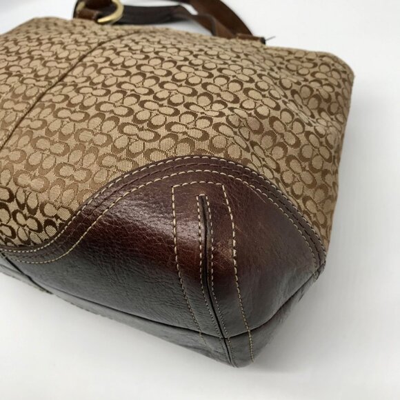 Coach Dark Brown & Khaki Monogram Canvas Vintage Soho Satchel Bag 3646 - Picture 8 of 11